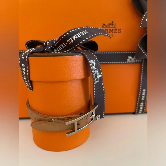Hermes leather wraparound bracelet - Picture 3 of 3